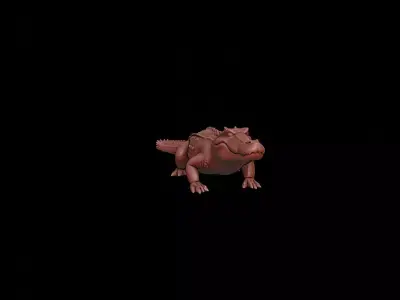 Crocodile Animal Sculpture 3D print model