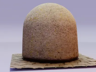 Ultra-realistic concrete road bollards high-poly 3D model