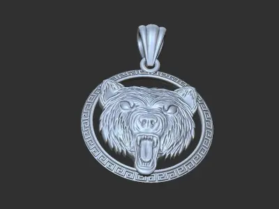 bear head 3D print model