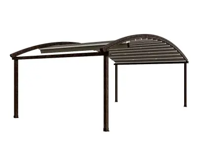 Motorized Pergola 4 rust 2 3D model