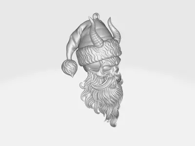 Krampus Santa Skull Ornament Gothic Christmas Decor 3D print model