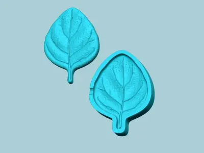 Oregano Leaf Mold - Artificial Herb Molding Tool 3D print model