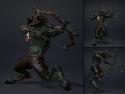 Ghost Archer Arm2 Brutal Low-poly 3D model