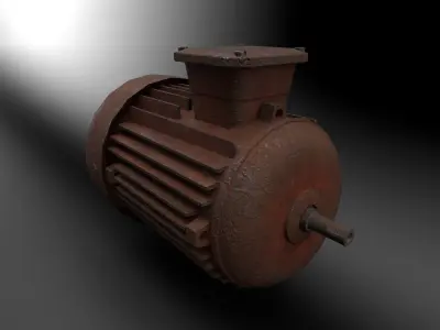 Post-Apocalyptic Motor Low-poly 3D model