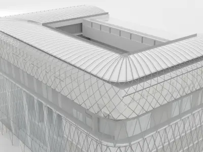 Vorosmarty square business center - Budapest Low-poly 3D model