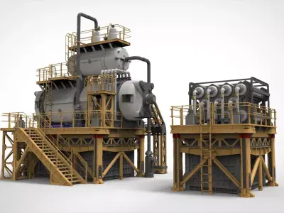 sci-fi storage tank 3 3D model