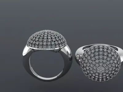 Women Engagement Ring Luxury JEWELRY RING  3D print model