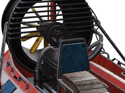 Futuristic Hovercraft 3D Model  Game Ready Vehicle for game Low-poly 3D model