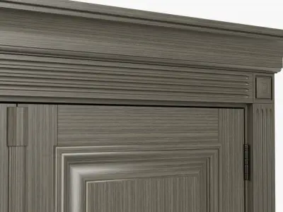 Door classic double 08 3D model