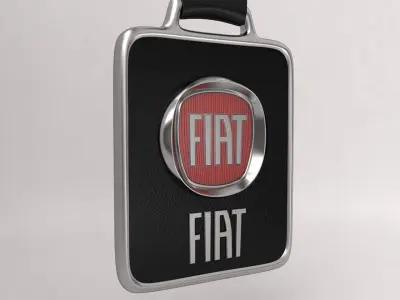 Fiat car logo keychain 3d model  3D model