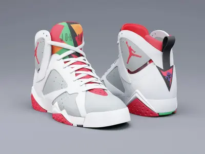 Air Jordan7 retro sneakers version2 3D model