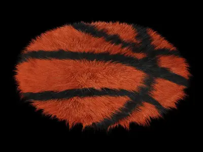 Carpet round Basketball 3D model