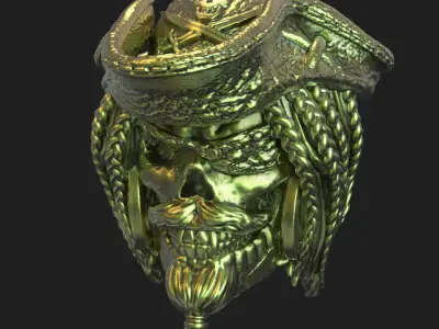 skull pendant jewelryPirate  vol2  3D print model