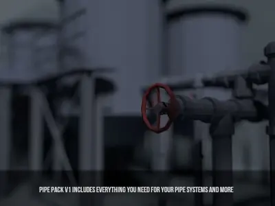 Pipe Pack V1 Low-poly 3D model
