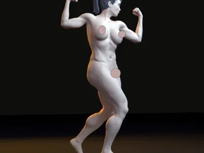 Fitness Girl - Body Art 3D print model