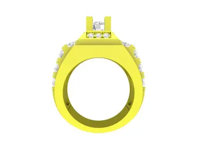 A7179 Korean Fashion Diamond Ring for Businessmen 3D Model 3D print model