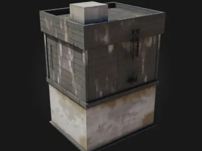 Weathered Urban House  Grit and Character of City Living 3D model