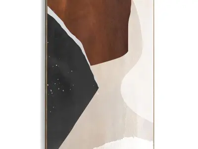 Plaster Two Photo Frame 381 Low-poly 3D model