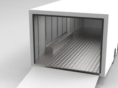 6 Meter Enclosed Race Car Trailer 3D model