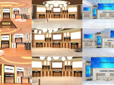 Virtual Lobby 3D Model Pack