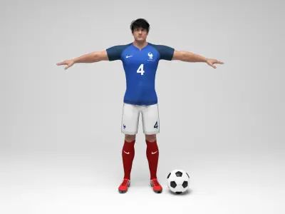 France footballer 2 3D model