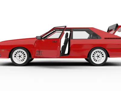 Audi Quattro UR 1980 HQ 3d model 3D model