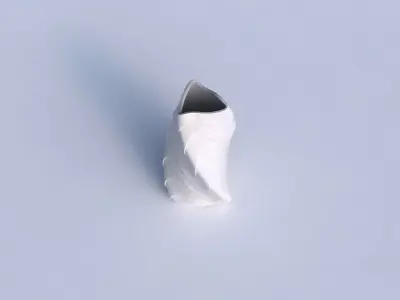 Vase twist triangle with horizontal wavy inverted layers 3D print model