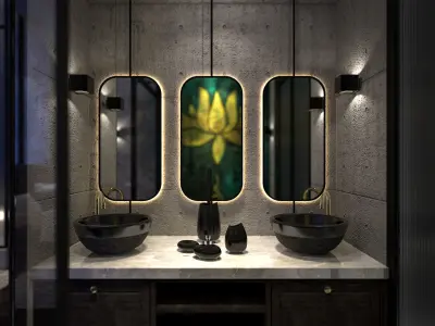 Luxury Studio Bed Room Apartment 3Ds Max and  Vray Scene 3D model