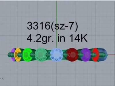 Round Cut Band Ring 3316 Free 3D print model