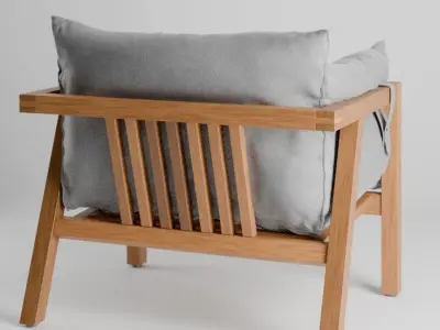 Umomoku Garden Armchair 3D model Free 3D model