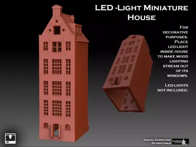 LED Light Miniature House 3D print model