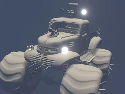 MAX CAR cyberpunk 3D model