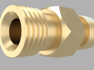 Threaded connector 3D model