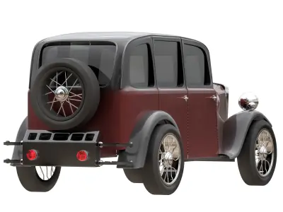 old car 2 Low-poly 3D model