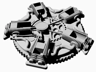WORKING RADIAL ENGINE FIDGET- PLANETARY GEARS 3D print model