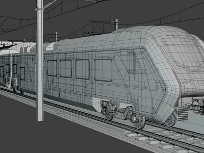 Station with Hitachi HTR 412 III 3D model