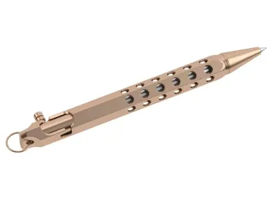Six Edge Solid Brass Pen 3D model
