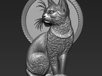 Cat Pendant A48 3D print model