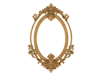 Carved picture frame STL 3D model 39