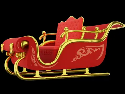 Christmas Santa Sleigh 3D model