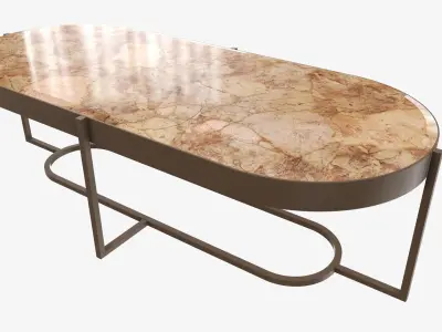 Coffee table oval 3D model