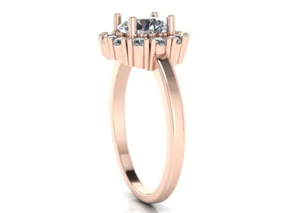Jewelry Diamond Ring 3D Print Model  3D print model 2