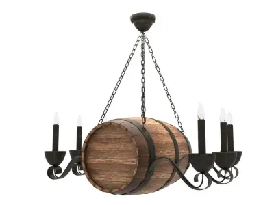 Barrel Lamp 3D  model 3D model
