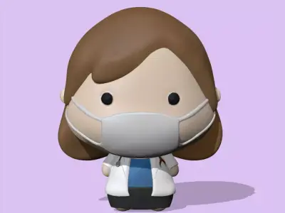 Cute Doctor  3D print model
