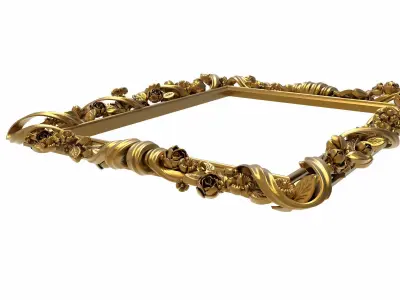 carved frame 3D model 35