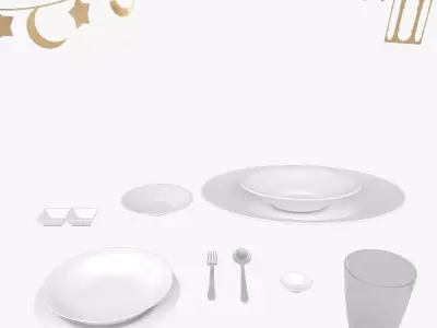 Restaurant plastic box showing view 3D model