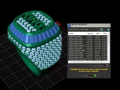 jewelry ring 3D print model 40