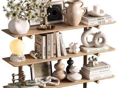Nordic Harmony Decorative Shelf Set21 3D model