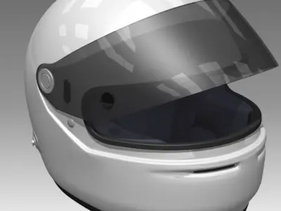 Race Car Helmet 3D model