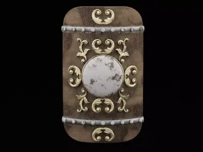 Ancient War Shield  Low-poly 3D model
